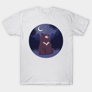 Night - Moon bear T-Shirt